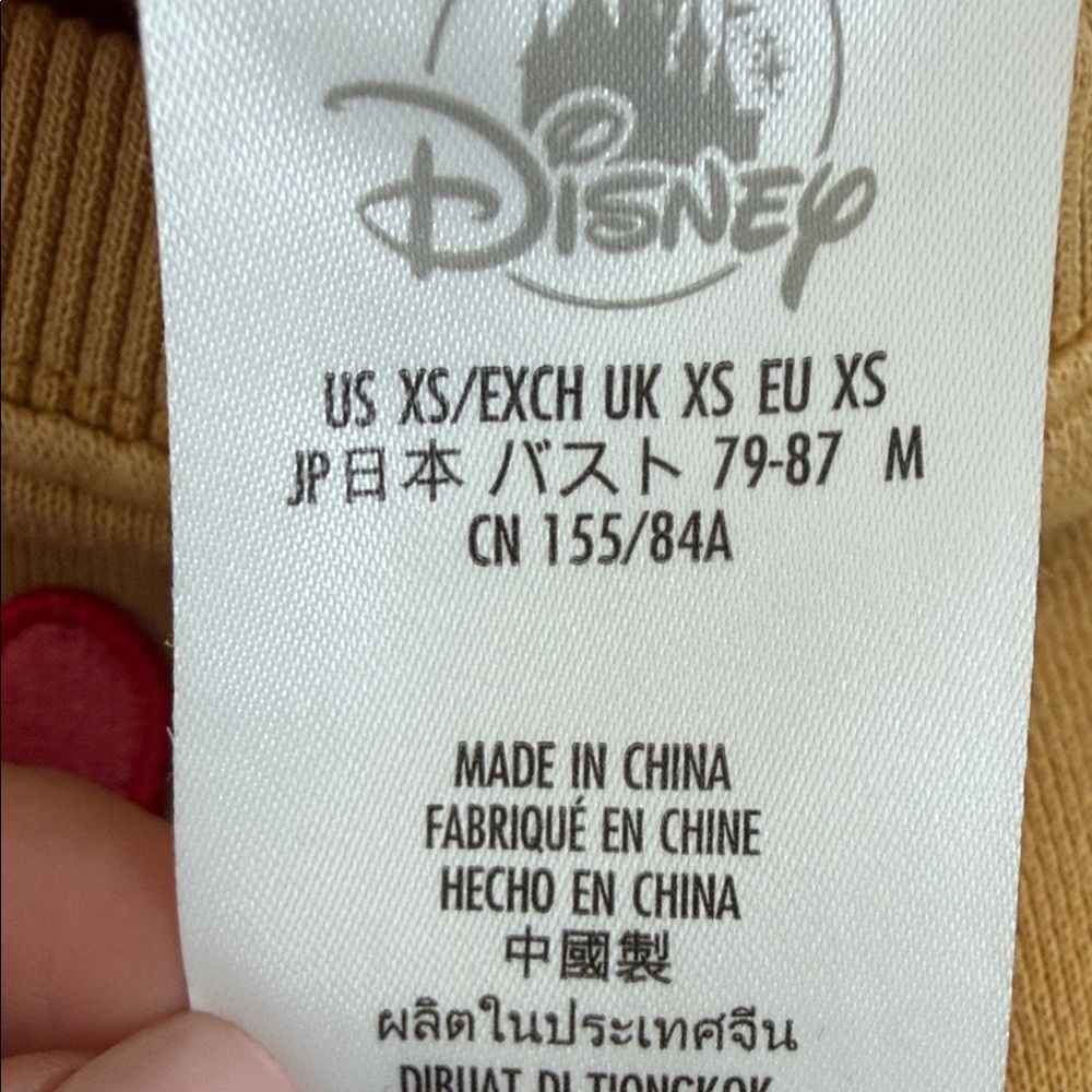 Women’s Disney Tan Sweatshirt with Chip and Dale Heart Design size XS - Picture 9 of 11